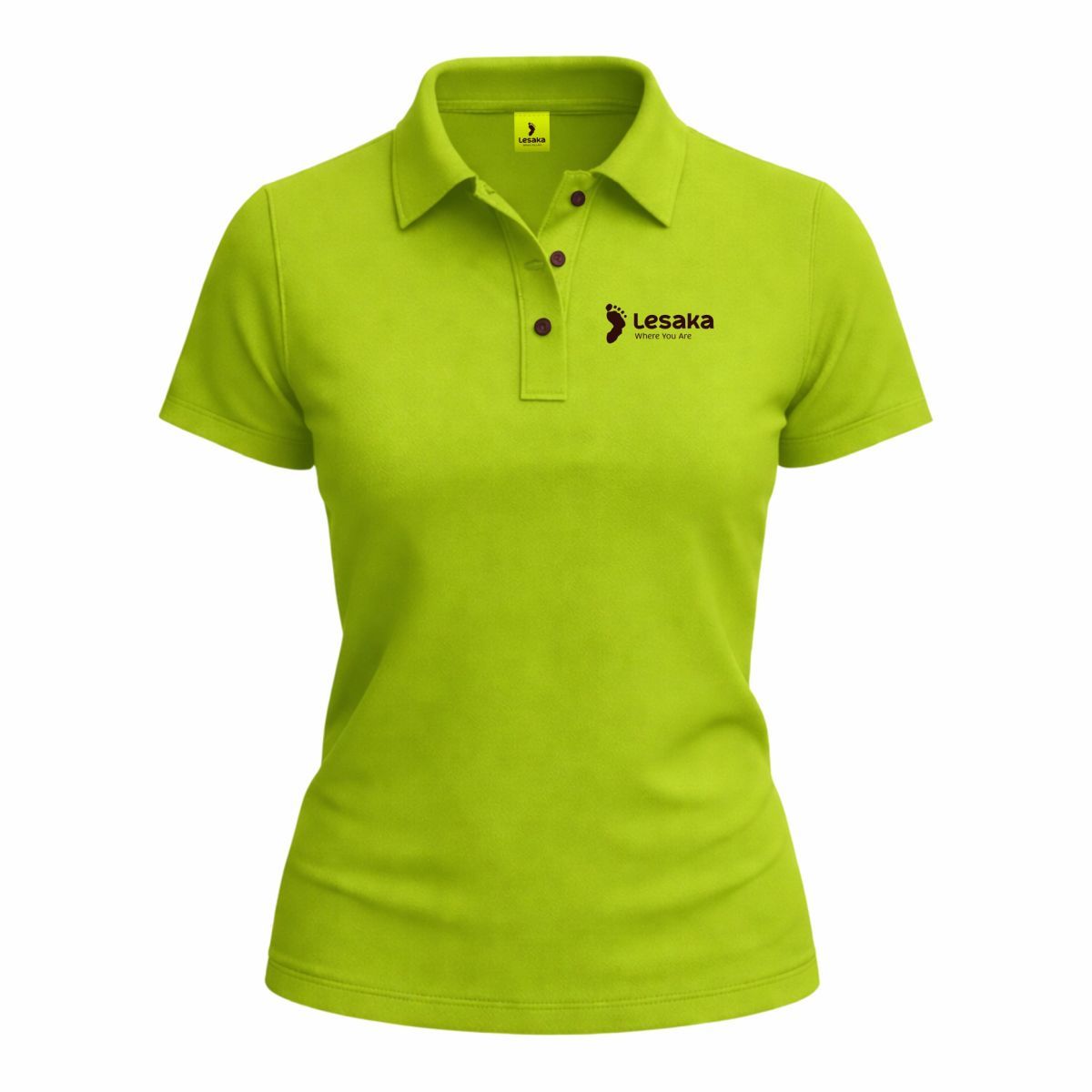 Ladies Lime Short Sleeve Golf Shirt