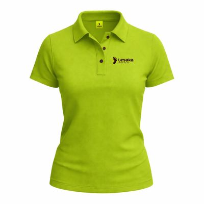 Ladies Lime Short Sleeve Golf Shirt