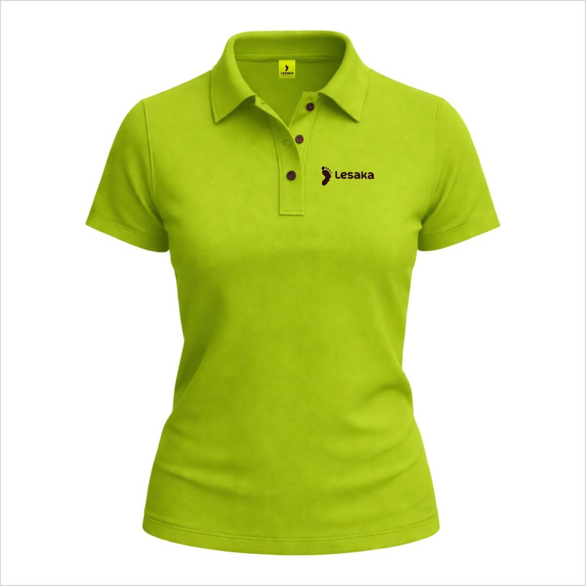 Ladies Lime Short Sleeve Golf Shirt
