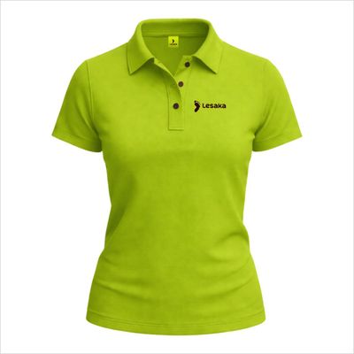 Ladies Lime Short Sleeve Golf Shirt