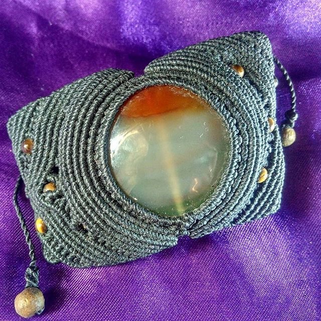 Wide Macrame Bracelet
