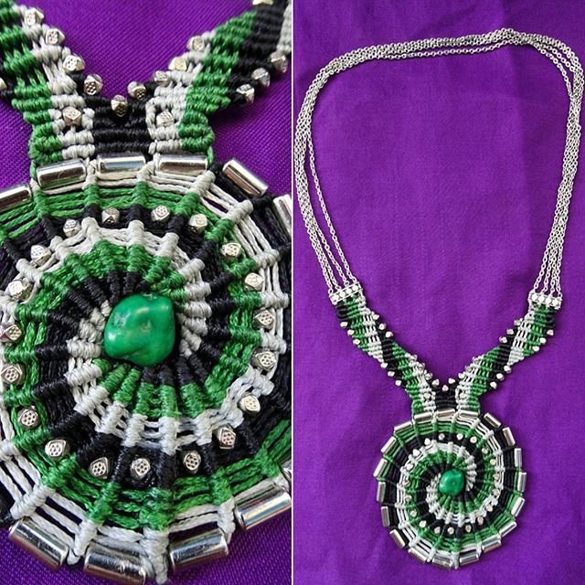 Macrame Spiral necklace