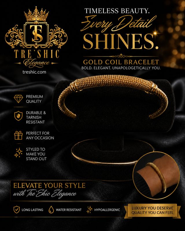 Bracelet wire twist with mesh. gold/gold
