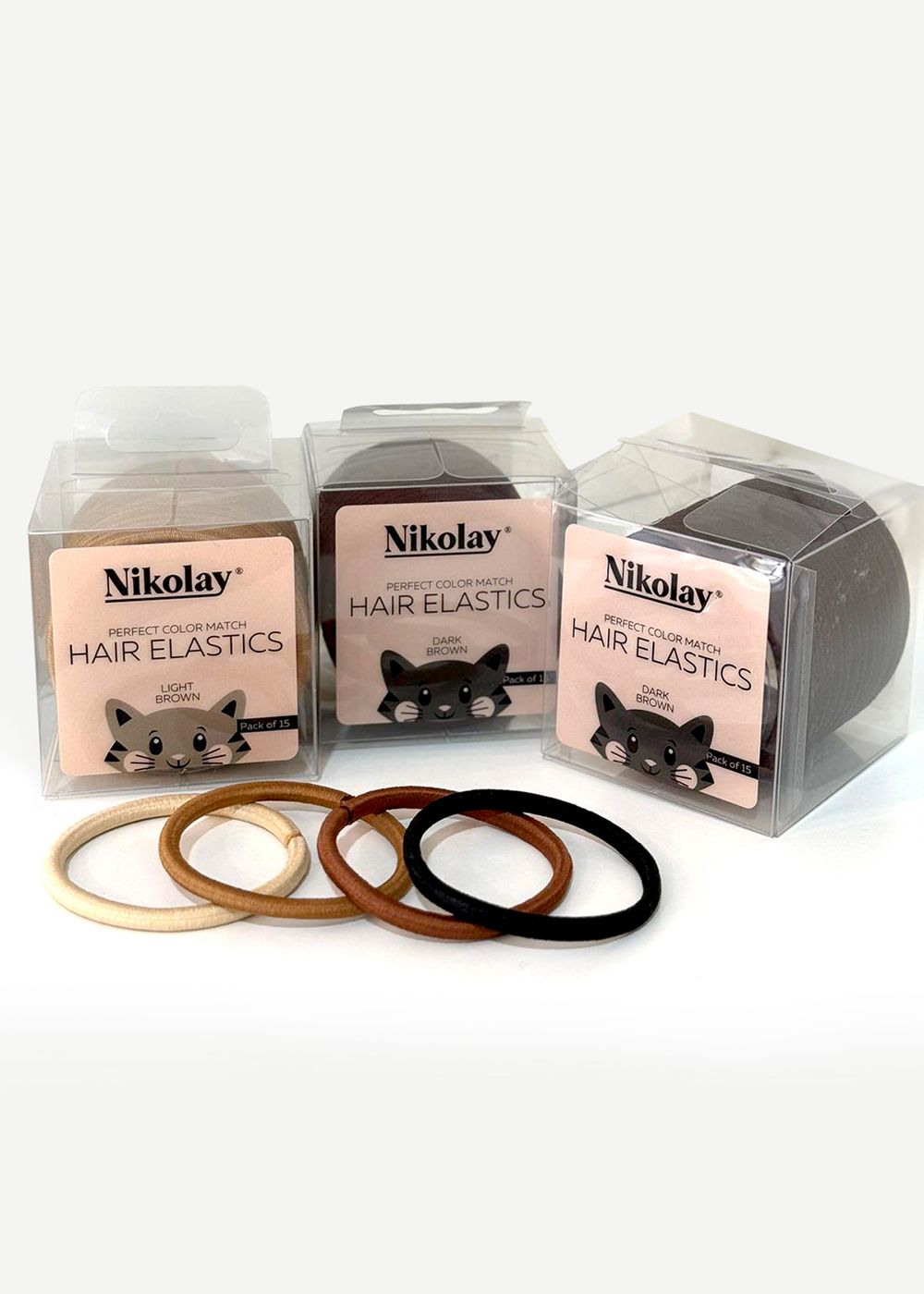 Hair Elastics, Pack Of 15, Color: Black, Size: One size