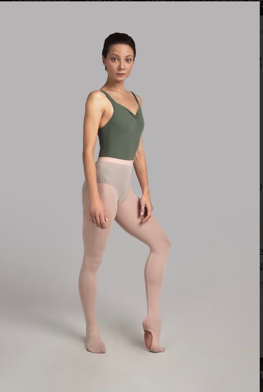 Mesh Seamed Convertible Tights
