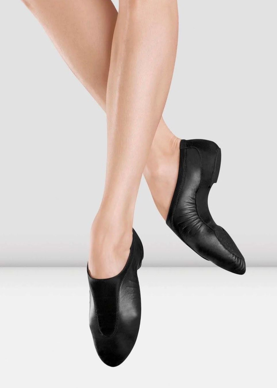 Child Pulse Leather Jazz Shoes, Color: Black, Size: 8C