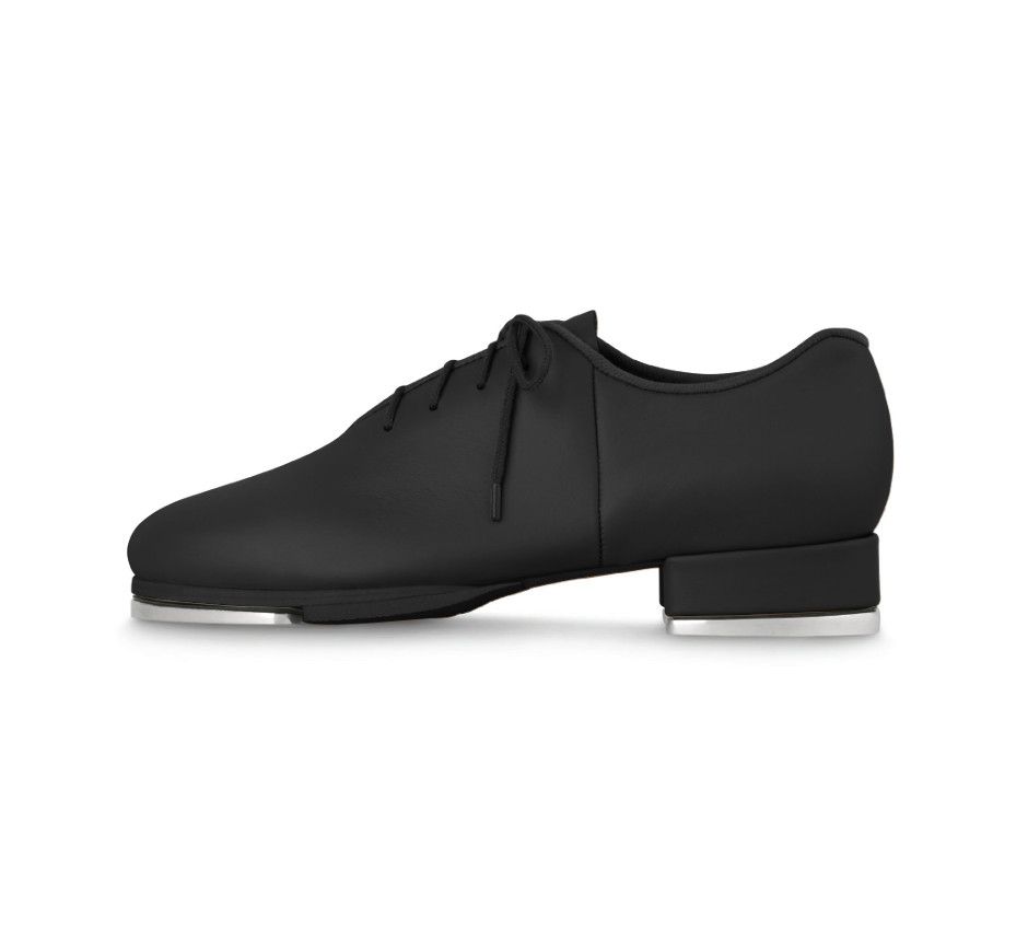 Ladies Sync Tap Leather Tap Shoes, Color: Black, Size: 6.5, Width: M