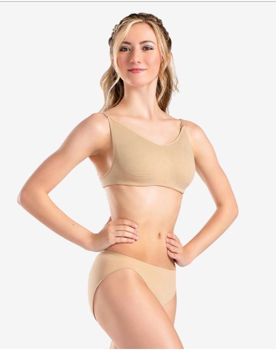 Adult Dance Bra, Color: Nude, Size: Adult S/M