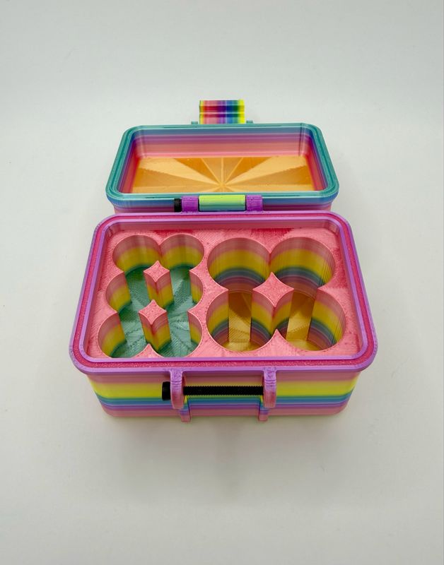 Small Multi Size Vial Case - Rainbow