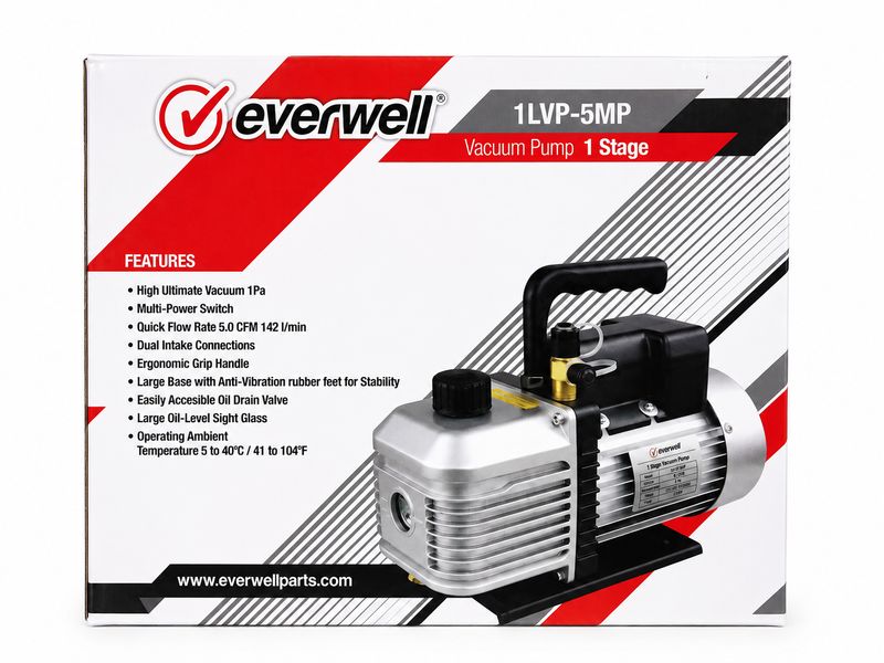 5.5 CFM VACCUM PUMP 110V/50HZ 2 STAGE (QVP-600)