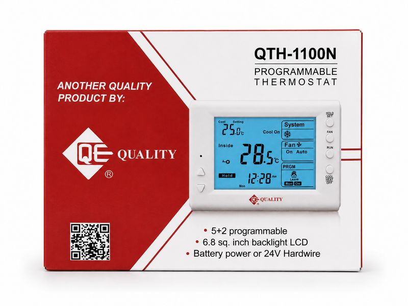 1 STAGE DIGITAL THERMOSTAT (PROGRAMMABLE) (QTH-1100N)