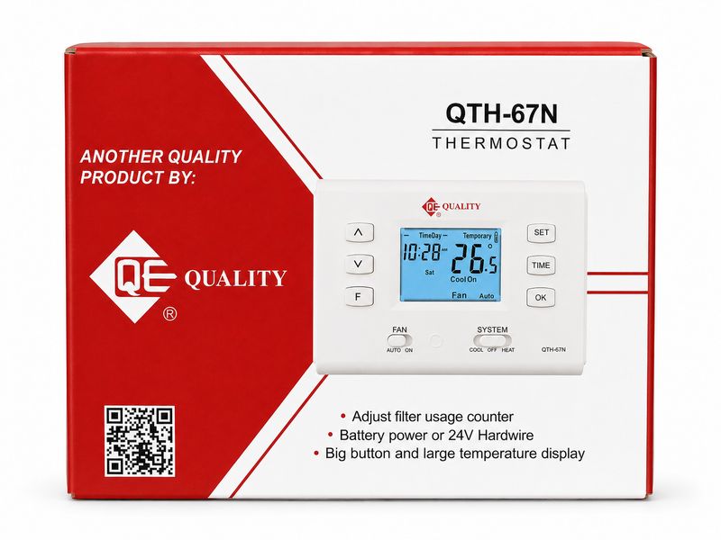 1 STAGE DIGITAL THERMOSTAT  (NON-PROGRAMMABLE) (QTH-67)