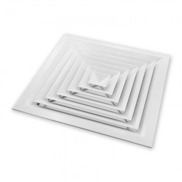 12'X12' (24'X24' PANEL) 4-WAY CEILING DIFFUSER WITH DAMPER (GDR-JS40BPLT1212)
