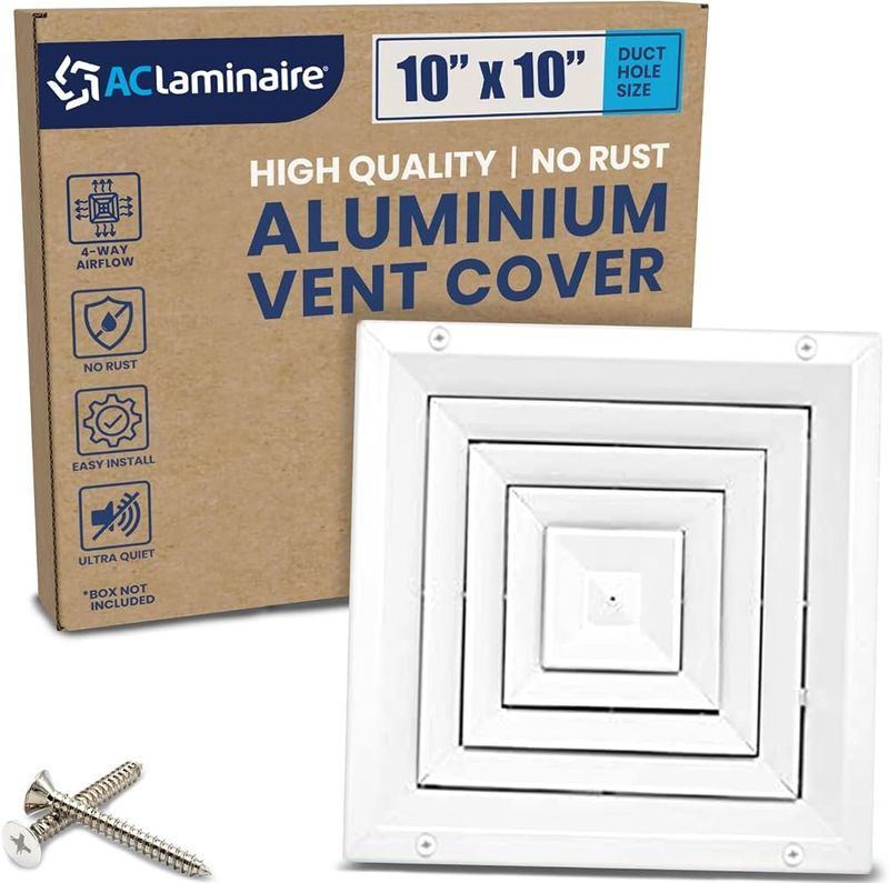 10'X10' (24'X24' PANEL) 4-WAY CEILING DIFFUSER WITH DAMPER