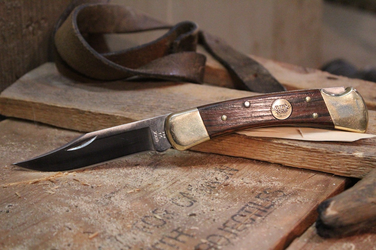 Buck 110 100th Anniversary  3.75&quot; Manual Folding Knife, Rosewood / Satin ( Pre Owned )