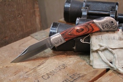 Boker Magnum 3.625" Lockback Folding Knife, Pakkawood / Satin ( Discontinued )