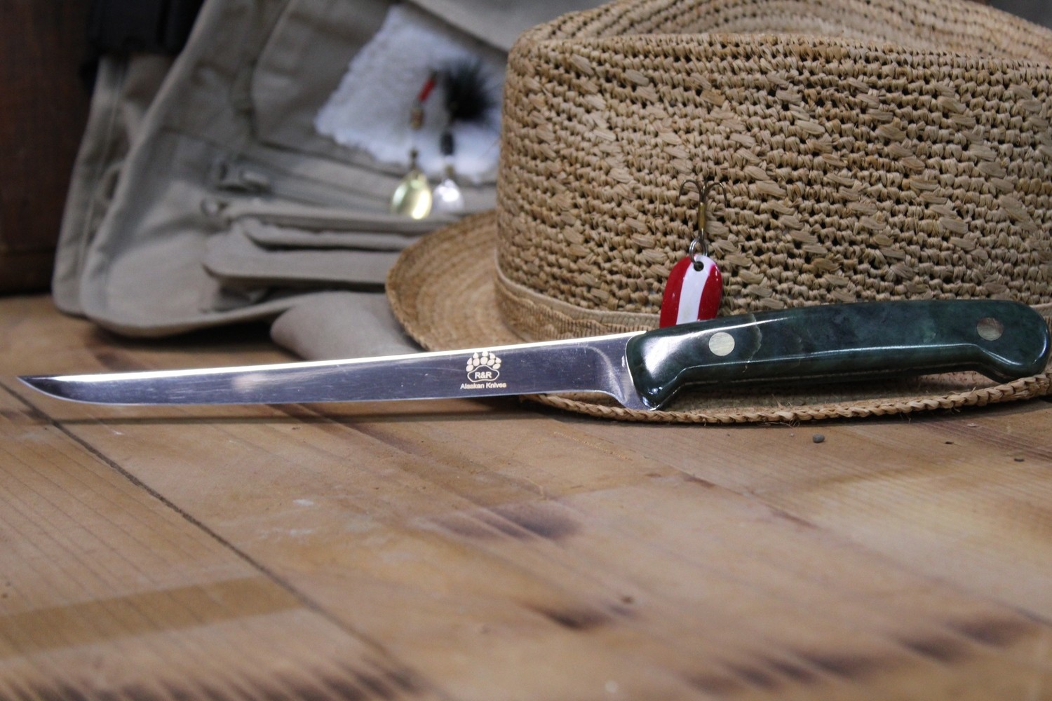 3DK Fisher 8&quot; Fillet Knife,  Alaskan Jade