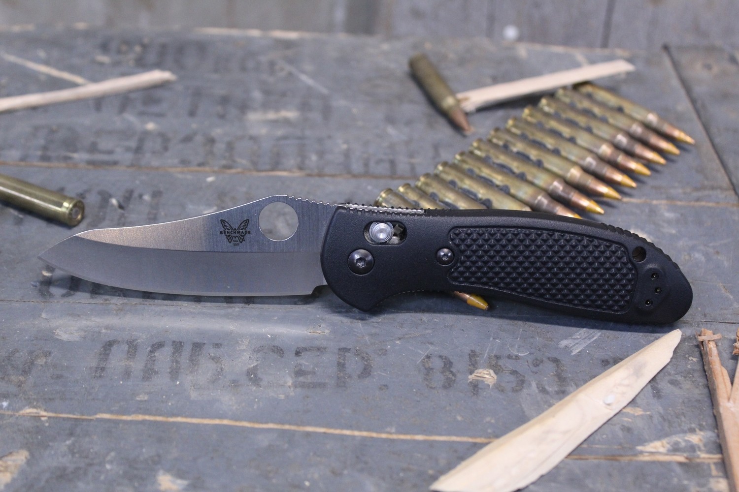 Benchmade Griptilian 3.45&quot; AXIS Lock Knife / Satin / Black / HG (Pre-Owned)