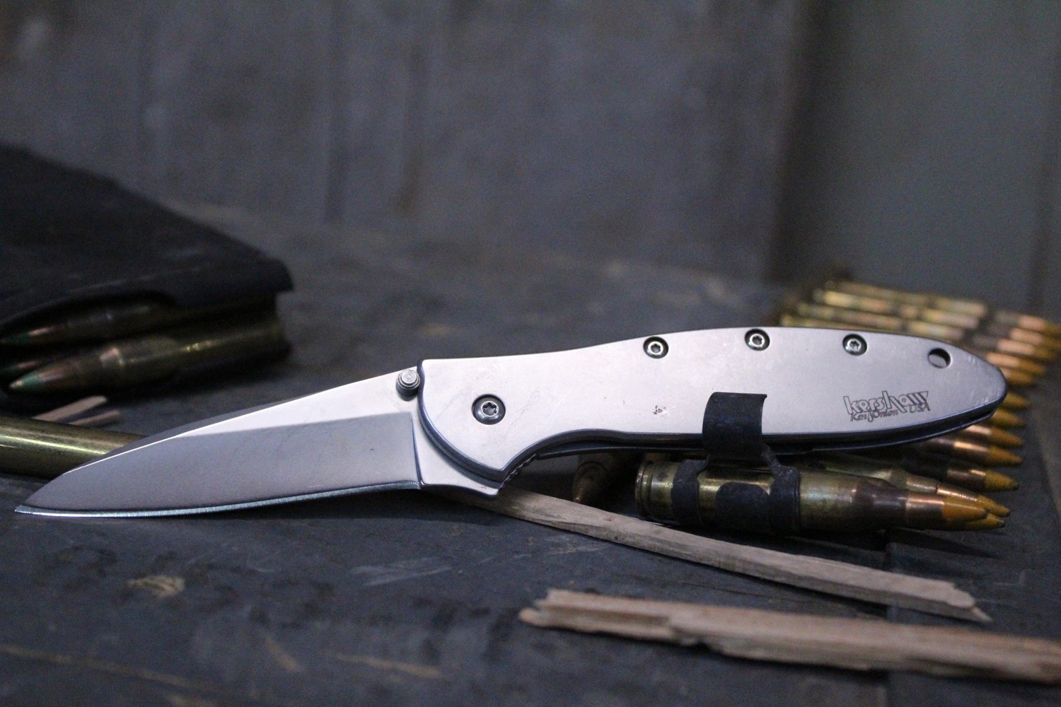 Kershaw Leek 3&quot; Assisted Opening Knife, Bead Blast ( Pre Owned )
