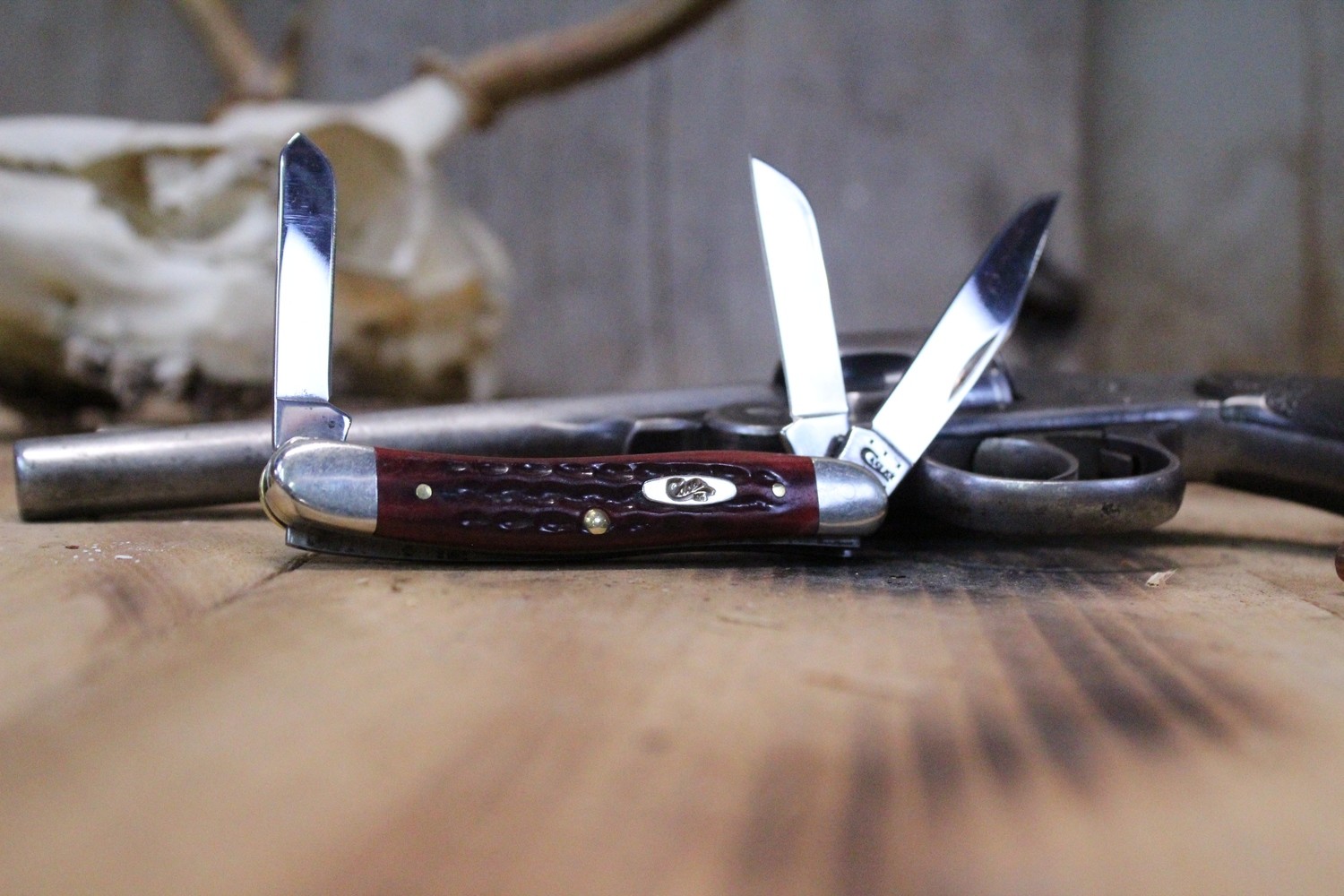 Case Medium Stockman 3.625&quot; / Redbone / Stainless ( Pre Owned ) 