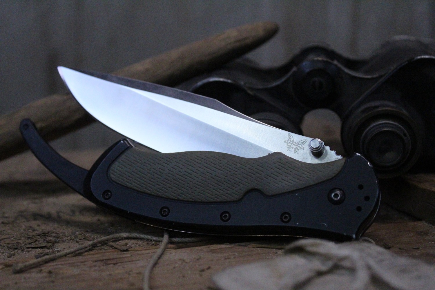 Benchmade LFK 5.2&quot; Folder / Black Aluminum &amp; Green Rubber / Satin (Prototype)  (Pre-Owned)
