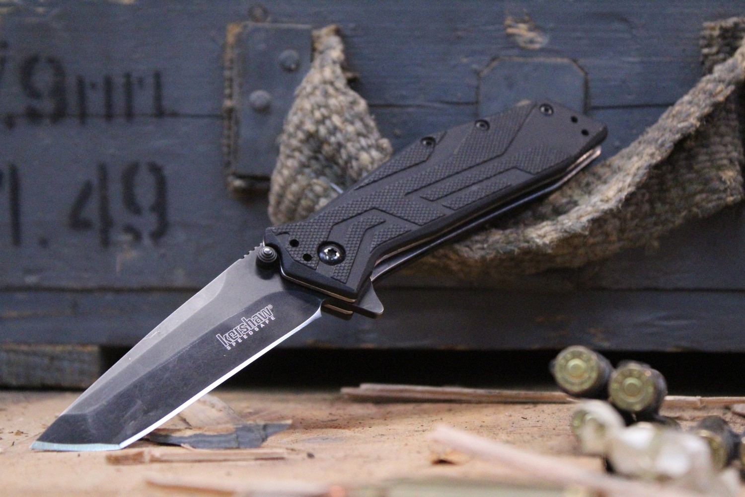 Kershaw Brawler 3.25&quot; Assisted Opening Knife, Black ( Pre Owned )