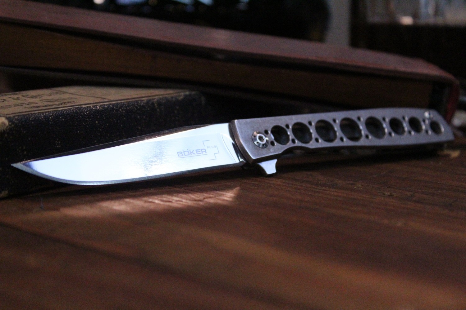 Boker Plus Urban Trapper 3.5&quot; Frame Lock Knife, Titanium / Satin VG-10 (Pre Owned