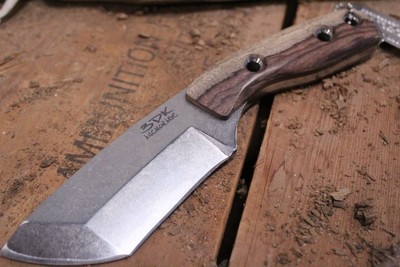 3DK Riot 3.7" Fixed Tanto Point, Elmax Blade / Bolivian Rosewood
