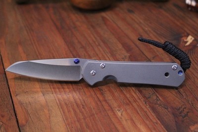 Chris Reeve Small Sebenza 21 Insingo 2.94" Folding Knife, Stonewashed S35VN / Titanium