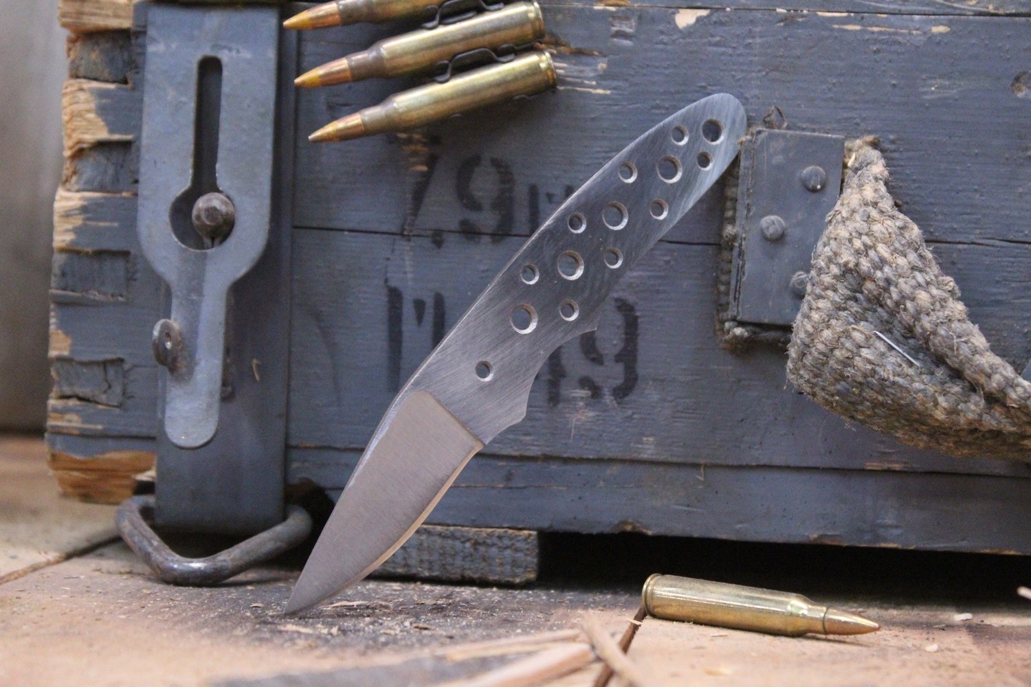 Robert Ball 2&quot; Skeletonized Knife, Stainless With Kydex Neck Sheath
