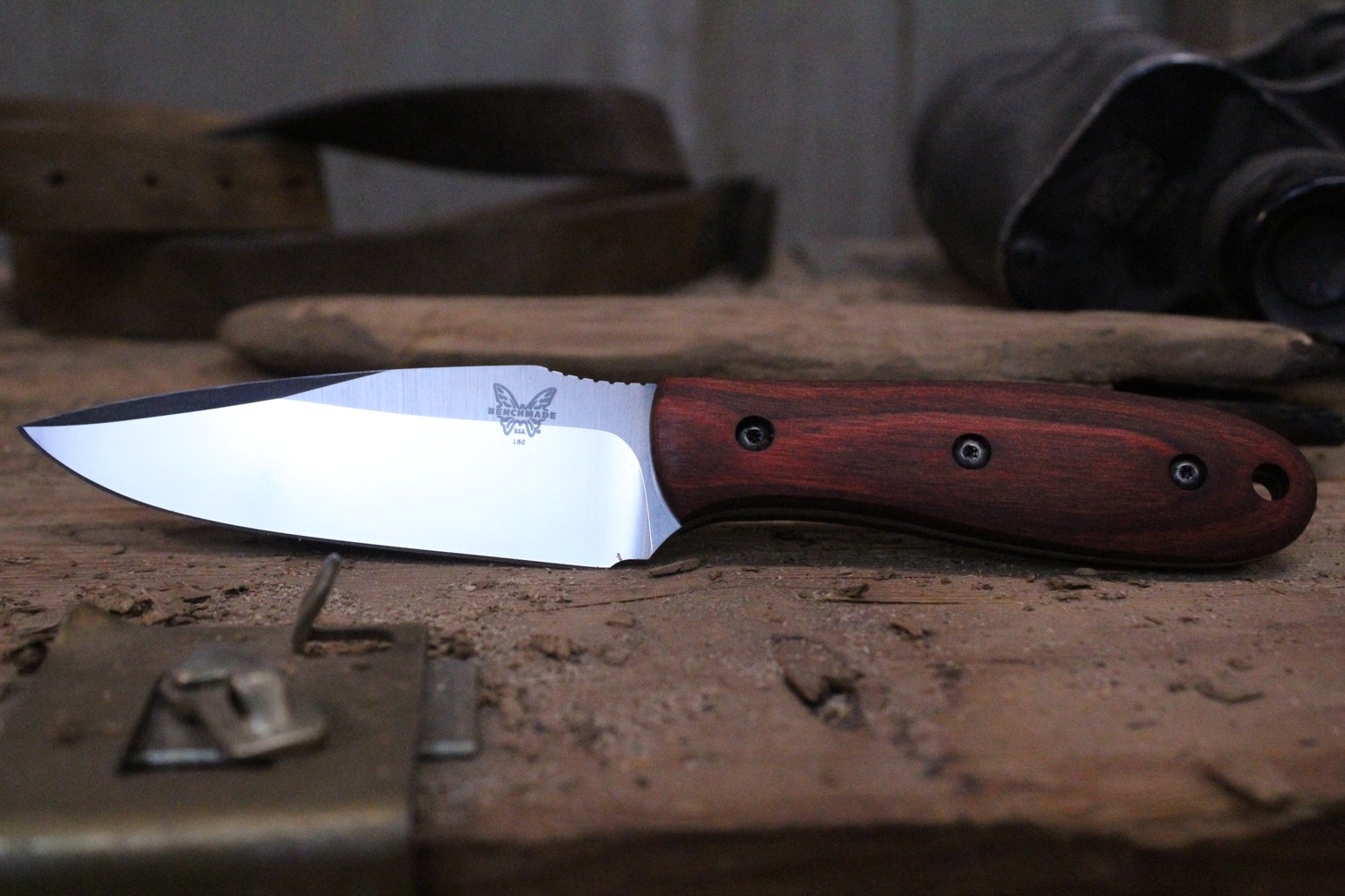 Benchmade Outbounder 3.75&quot; Drop Point Hunter / Winewood / Satin 440C (Pre-Owned)
