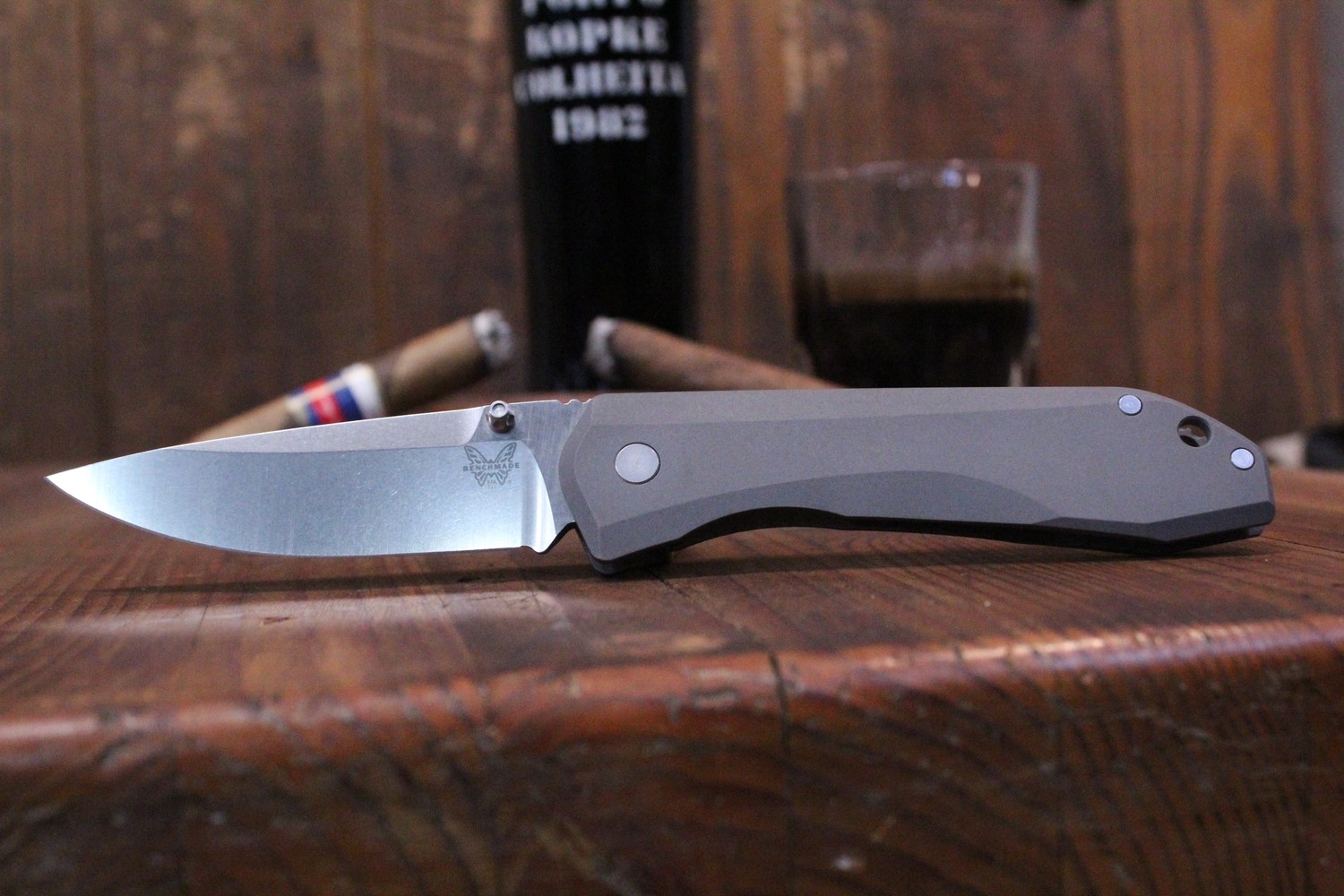 Benchmade 761 Monolock 3.73&quot; Titanium Knife / Satin - Custom Tip Up (Discontinued)
