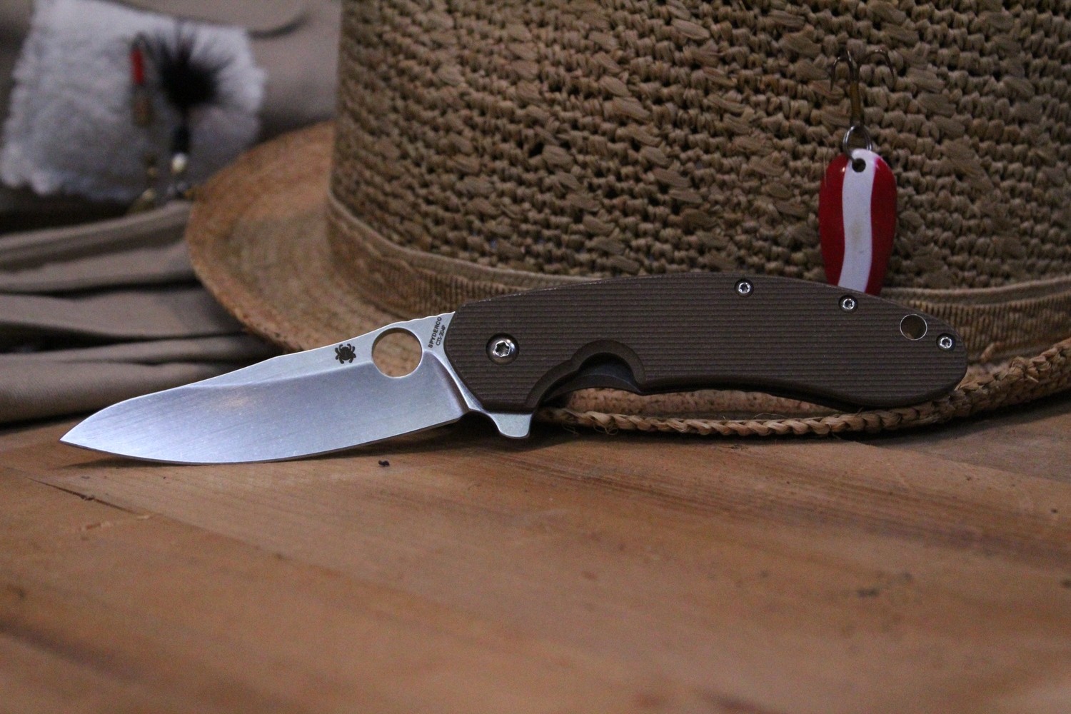 Spyderco Southard 3.46&quot; Frame Lock Knife, Brown G-10 / Satin ( Pre Owned )