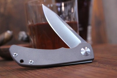 Chris Reeve Impinda 3.2" Slip Joint Knife, Titanium / Stonewash S35VN