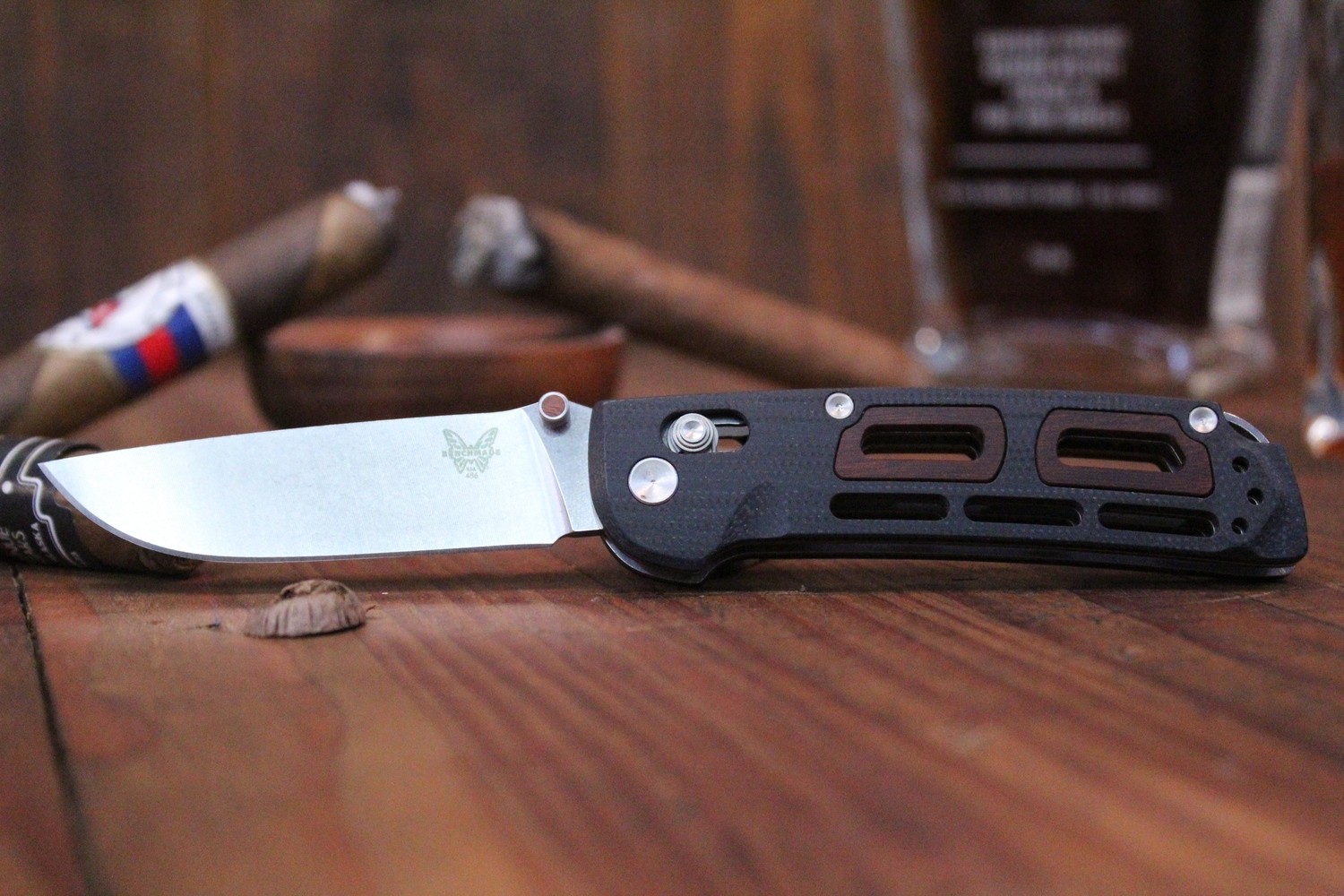 Benchmade Saibu 2.98&quot; AXIS Lock Knife / Black G10 / Satin / Cocobolo / 20CV (Prototype)