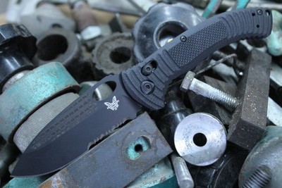 Benchmade Aileron 3.45" AXIS Lock Knife / Black G10 / Black Serrated (Prototype)