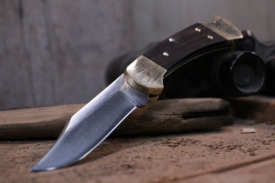 Buck 112 Ranger 3" Manual Lockback Knife, Rosewood & Brass /  Satin 420HC ( Pre Owned )