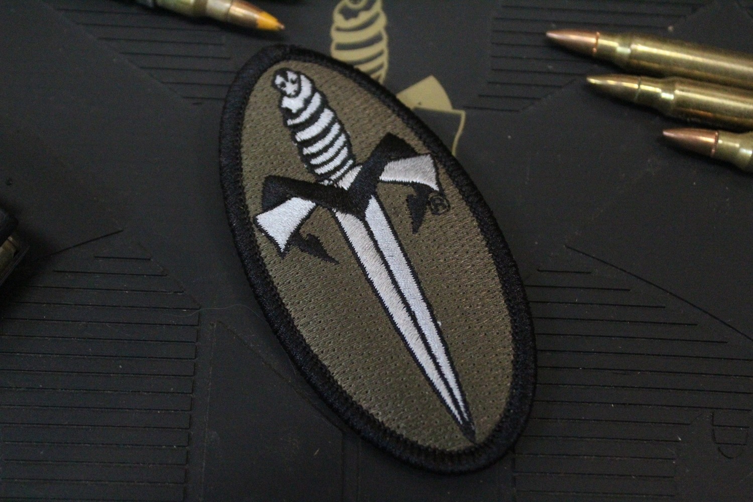 Microtech Marfione Morale Patch - OD Green Dagger 