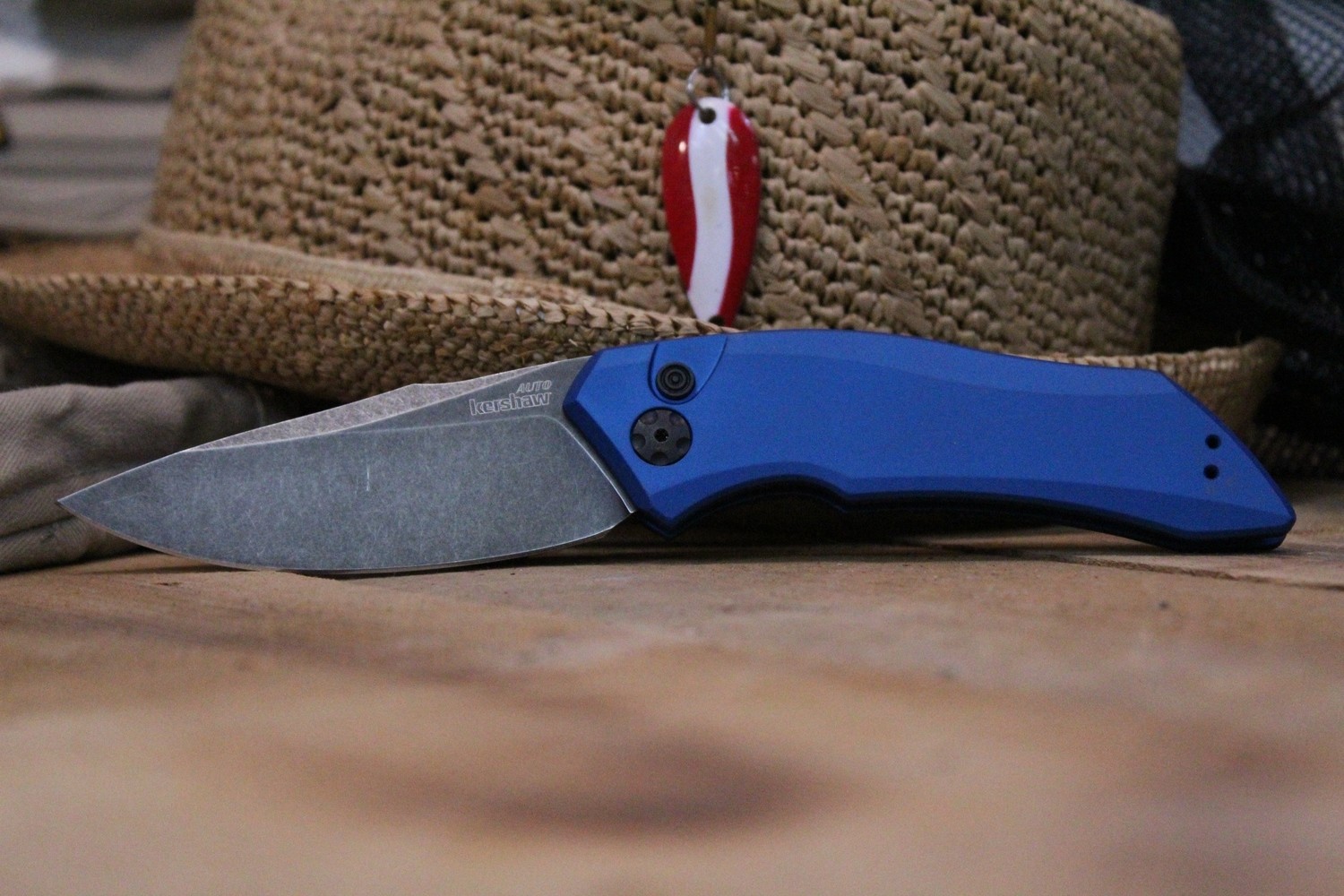 Kershaw Launch 1 3.4&quot; Automatic Knife, Blue Aluminum / BlackWash ( Discontinued )