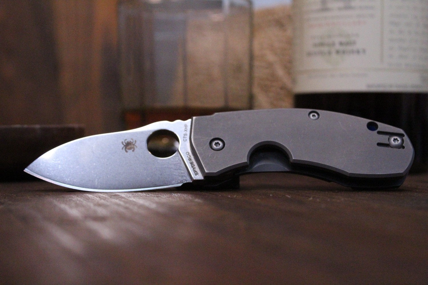 Spyderco Techno Folding Knife, Titanium  / Satin  (Pre Owned)