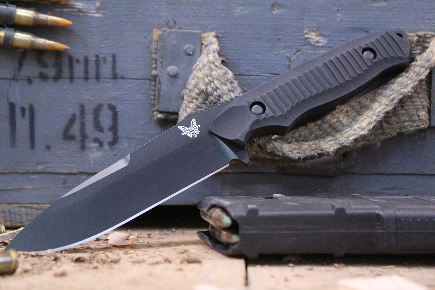 Benchmade Nimravus 4.5&quot; Fixed Blade Knife / Black / Black (Pre-Owned)