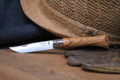 Opinel Knives No. 6 2.9" Knife, Olivewood / Satin Stainless Steel
