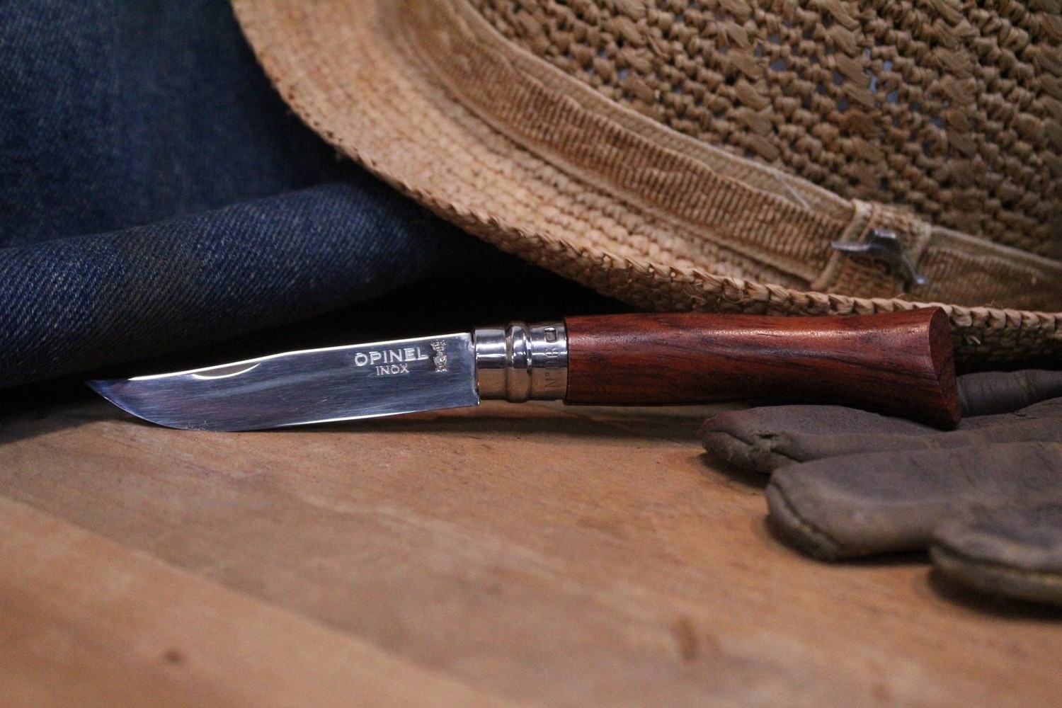 Opinel Luxe No. 6 2.875&quot; Folding Knife, Bubinga / Mirror Finish