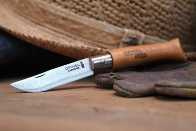 Opinel Knives No. 6 2.9" Knife, Walnut / Satin Stainless Steel