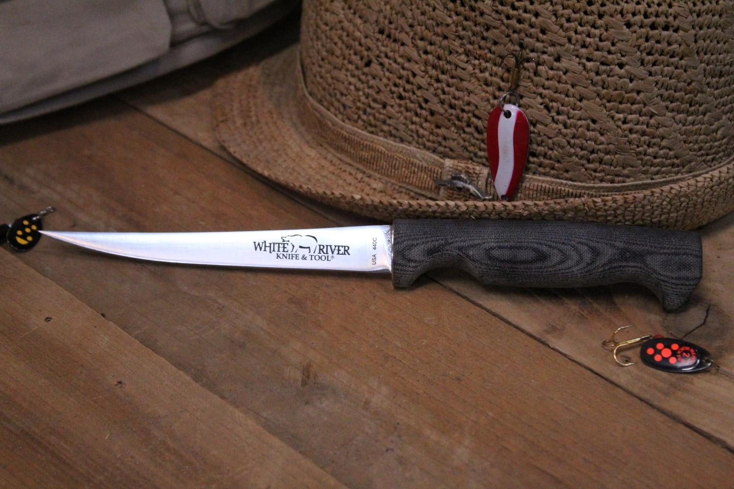 White River Knives 6 Traditional Fillet Knife, Black Micarta / 440C
