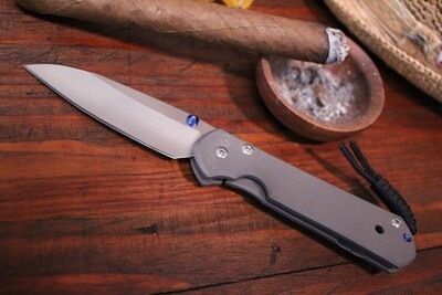 Chris Reeve Small Sebenza 21 Insingo 2.94" Folding Knife, Stonewashed S35VN / Titanium ( Pre Owned )