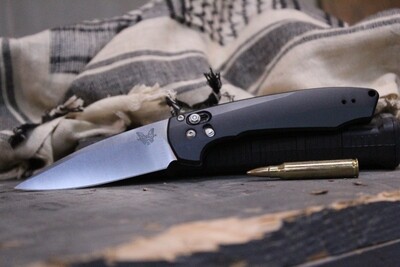 Benchmade Arcane 3.2" Flipper AXIS-Assist Knife / Black Aluminium / Satin / S90V (Prototype)