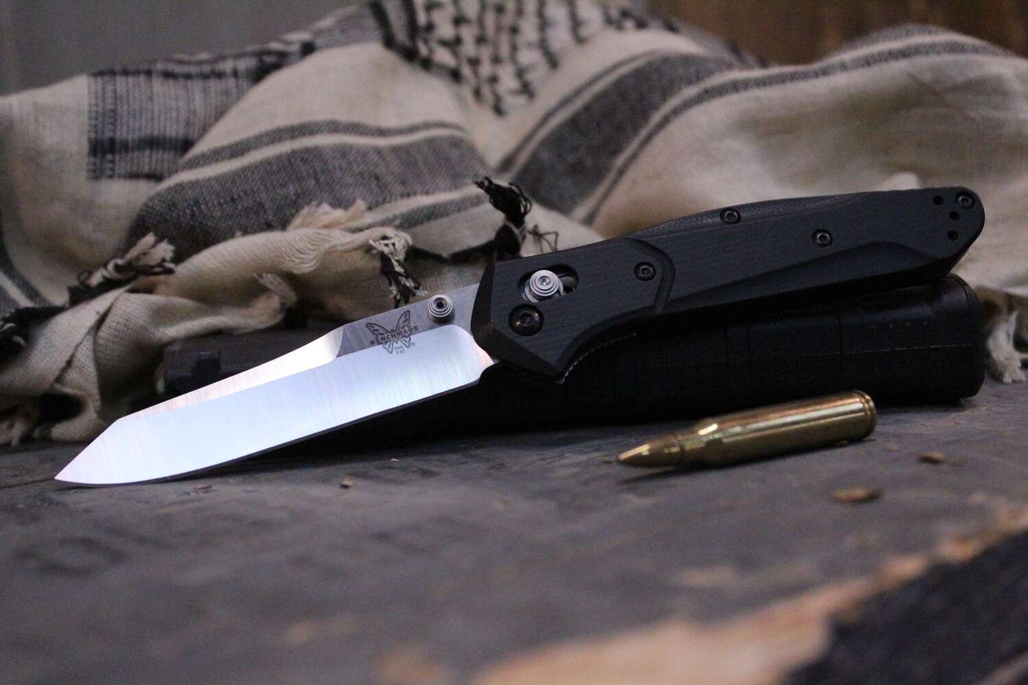Benchmade Osborne 3.4&quot; AXIS Lock Knife / Satin / Black G10 / S30V (Prototype)