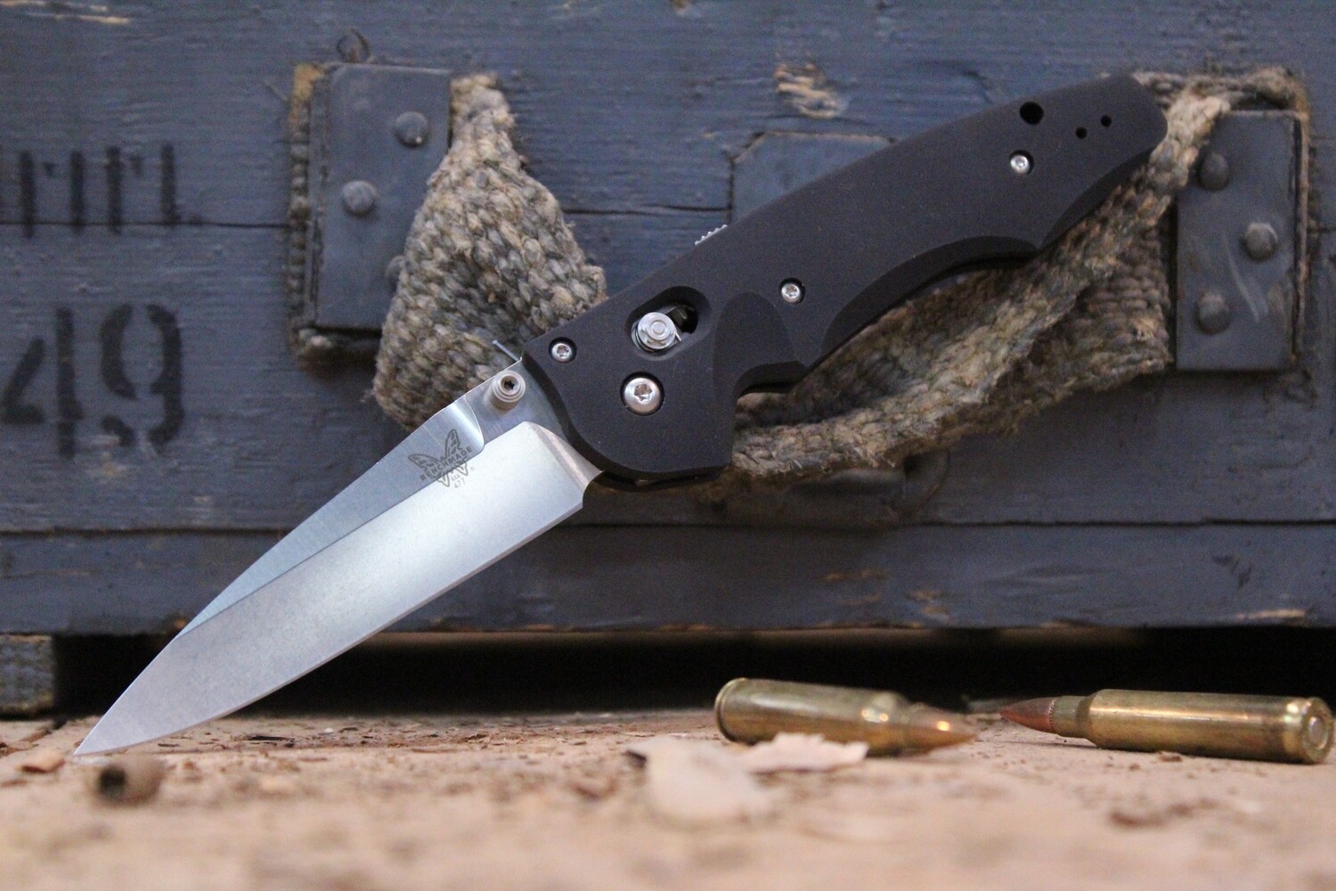 Benchmade Large Emissary 3.45" AXIS-Assist Knife / Satin / Black (Prototype)