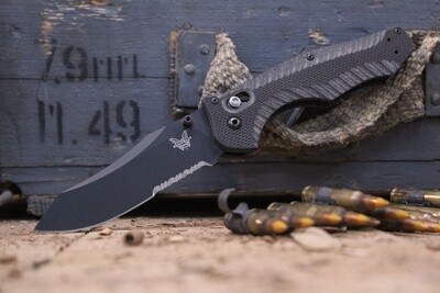 Benchmade Contego 3.98&quot; AXIS Lock Knife / Black Serrated / Black G10 / M4 (Prototype)